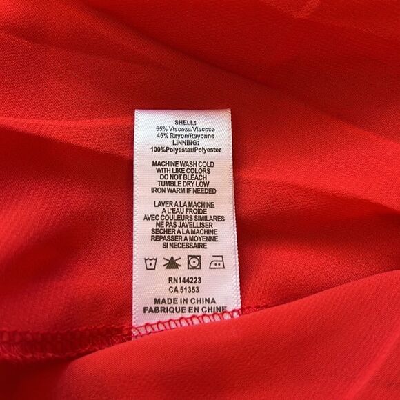 NWT Elizabeth Crosby Red High Low Stella Dress Large - Picture 4 of 4